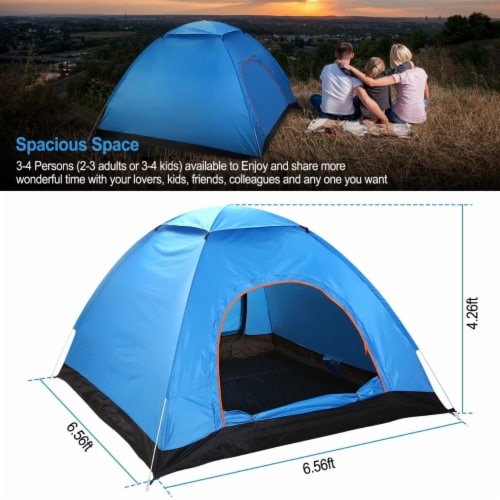 4 Person Waterproof Pop Up Tent Instant Setup Camping Tent Blue Green Orange Camouflage Yes Pick n Save