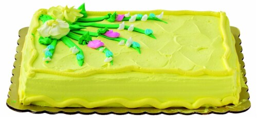 Flower Wave White Cake with Whipped Icing Perspective: top