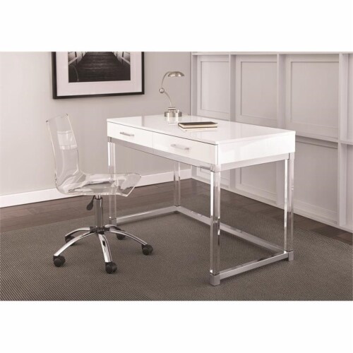 Steve Silver Everett White Painted Wood Desk 1 Fry s Food Stores