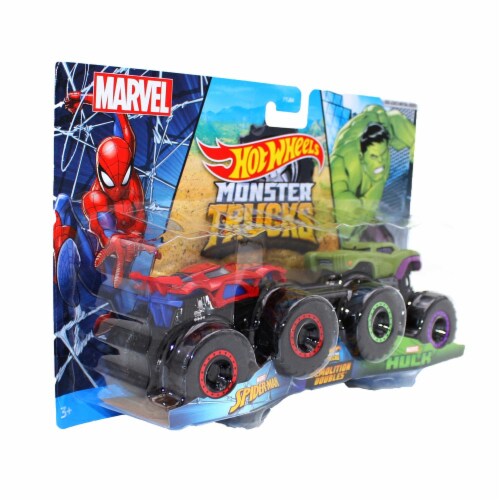 Hot Wheels Monster Trucks 1 64 Scale Demolition Doubles Spiderman