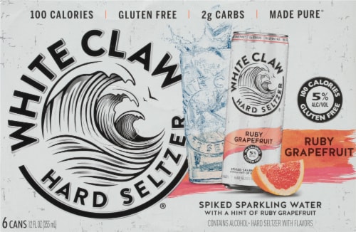 White Claw Hard Seltzer Ruby Grapefruit Perspective: top