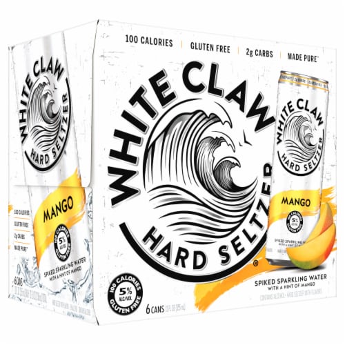 White Claw Spiked Mango Hard Seltzer Perspective: top