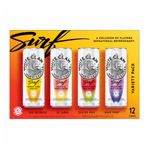 White Claw Hard Seltzer Surf Variety Pack Perspective: top