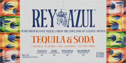 Rey Azul™ Tequila & Soda Variety Pack Cans Perspective: top