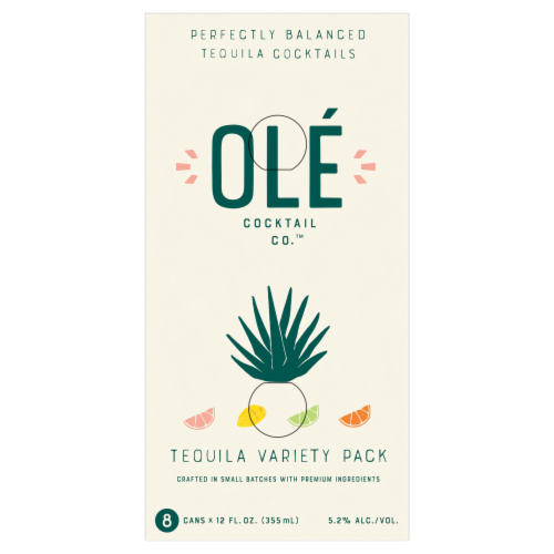 Ole Tequilla Cocktail Variety Pack Perspective: top