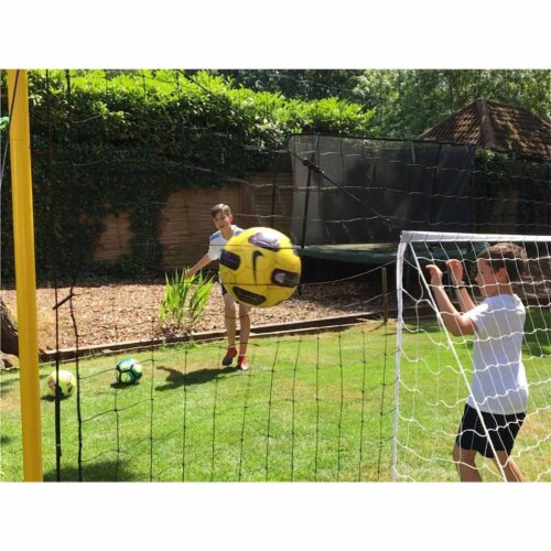 Open Goaaal JX-OGFJ3 Soccer Practice Net Rebounder Backstop with Goal, Junior Perspective: top