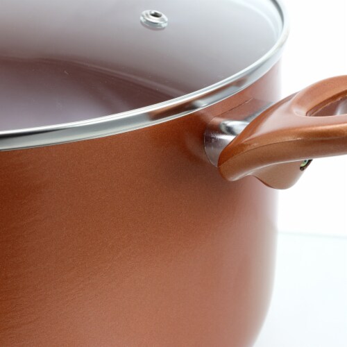 Better Chef 2 Qt. Copper Colored Ceramic Coated Dutchoven with glass lid ONE SIZE Foods Co