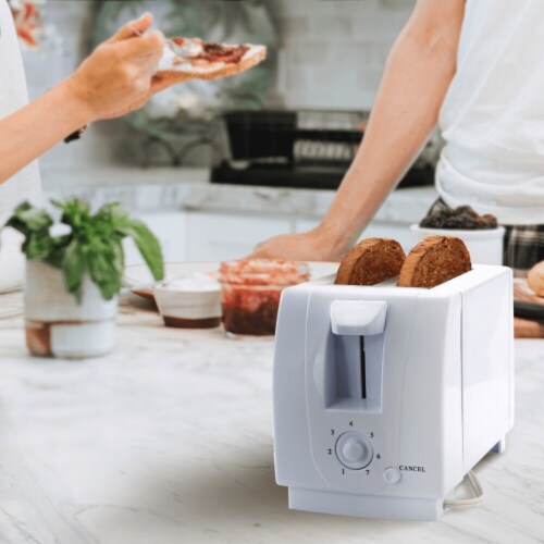 Better Chef 2-Slice Toaster With Pull-Out Crumb Tray Chrome Perspective: top