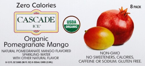 Cascade Ice® Pomegranate Mango Flavored Sparkling Water Cans Perspective: top