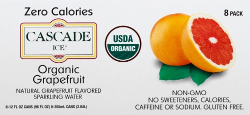 Cascade Ice Organic Grapefruit Flavored Sparkling Water Perspective: top