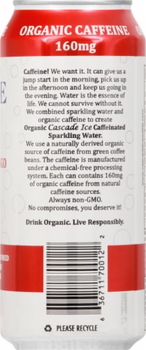 Cascade Ice® Caffeinated Pomegranate Mango Flavored Sparkling Water Can Perspective: top