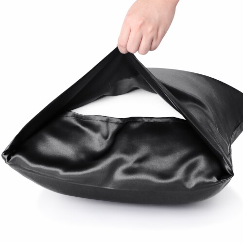 PiccaoCasa Envelope Closure Pillowcase Mulberry Silk with a Silk Eye Cover Perspective: top