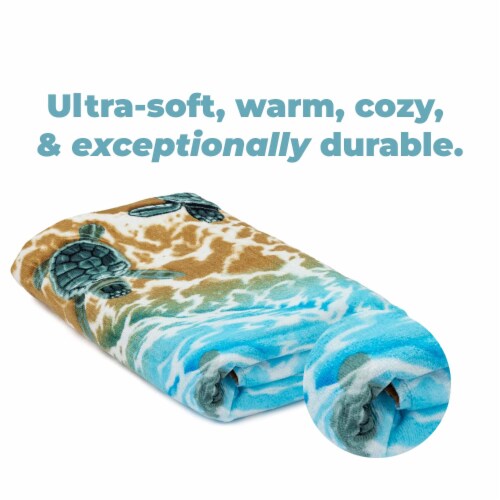 Dawhud Direct Turtles on the Beach Towel for Women, Girls, Kids, Men 30 x60 Perspective: top