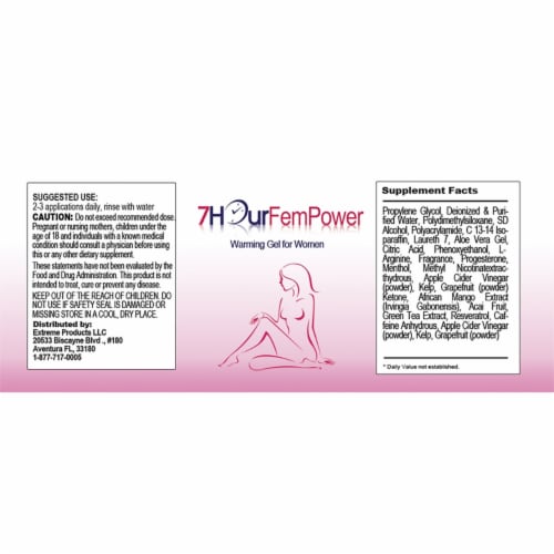7Hour Fem Power Natural Female Stimulating Gel and Lubricant Perspective: top