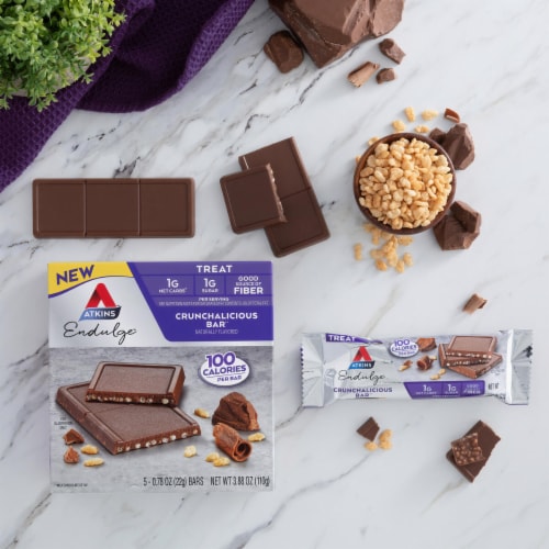 Atkins Endulge Treat - Low Sugar - Crunchalicious Bar Perspective: top