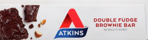 Atkins Double Fudge Brownie Keto Meal Bars Perspective: top