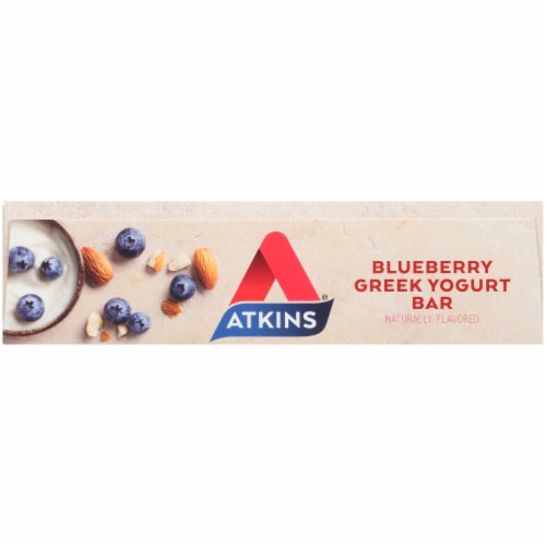 Atkins Protein-Rich Blueberry Greek Yogurt Meal Bars 5 Count Perspective: top
