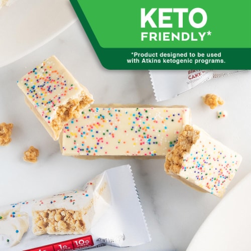 Atkins Birthday Cake Meal Protein Bar Perspective: top