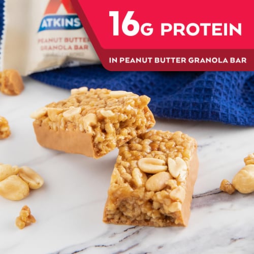 Atkins Peanut Butter Granola Meal Protein Bar Perspective: top