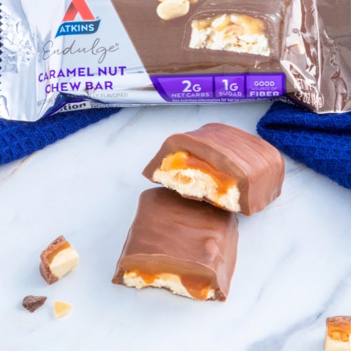 Atkins Endulge Low Sugar Caramel Nut Chew Bar Value Pack Perspective: top