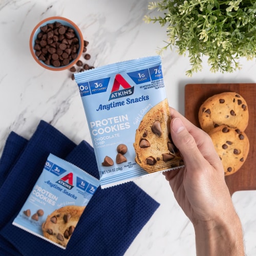 Atkins Chocolate Chip Protein Cookie Perspective: top
