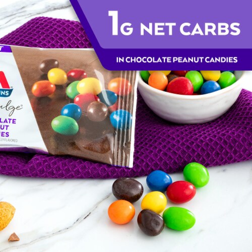 Atkins Endulge Chocolate Peanut Candies Perspective: top