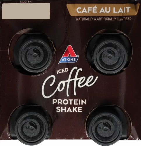 Atkins® Cafe Au Lait Ice Coffee Protein Shake Perspective: top