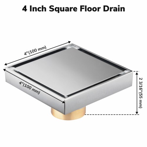 Square Tile Insert Shower Drain