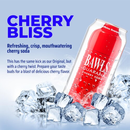 BAWLS Guarana™ Cherry Soda Energy Drink 16oz Cans, 12 Pack Cans Kroger