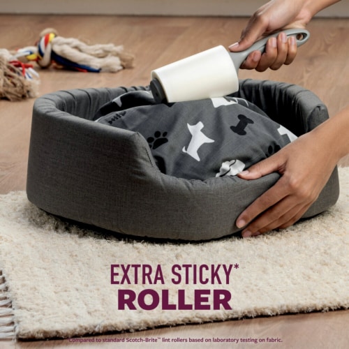 Scotch Brite Pet Extra Sticky Lint Roller Laundry Supplies Perspective: top