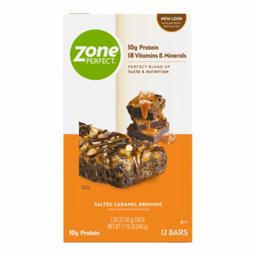 ZonePerfect® Salted Caramel Brownie Nutrition Bar Perspective: top