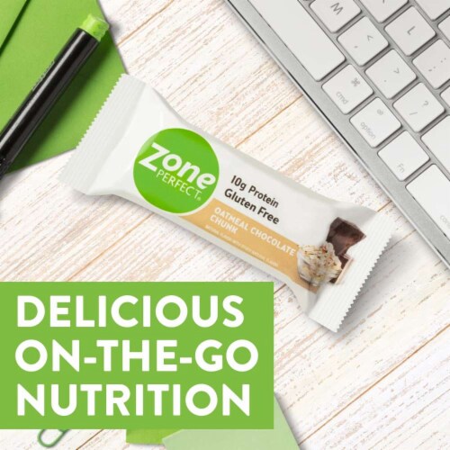 ZonePerfect® Oatmeal Chocolate Chunk Protein Energy Bars Perspective: top