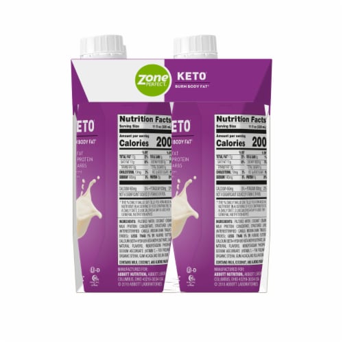 ZonePerfect Keto White Chocolate Coconut Protein Shakes Perspective: top