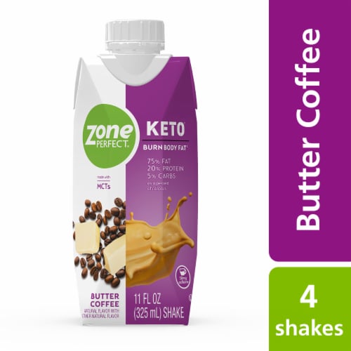 ZonePerfect Keto Butter Coffee Protein Shakes Perspective: top