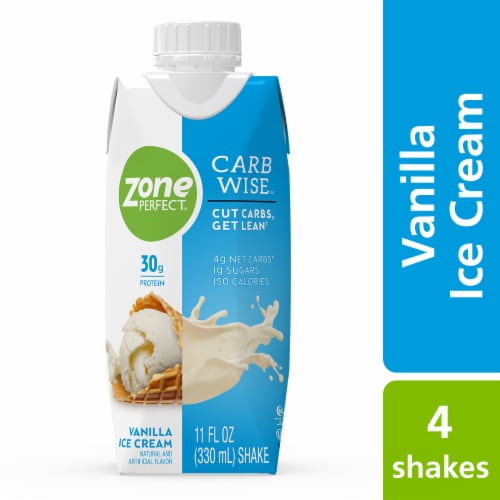 ZonePerfect® Carb Wise Vanilla Ice Cream Protein Shakes Perspective: top