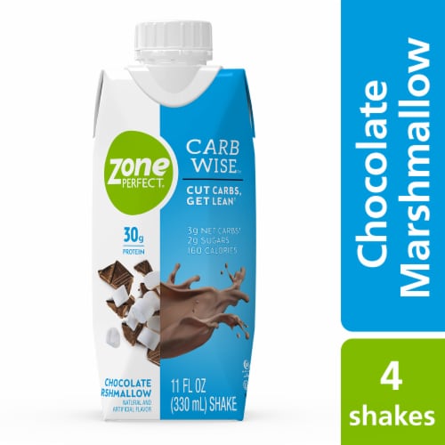 ZonePerfect Carb Wise Chocolate Marshmallow Protein Shakes Perspective: top