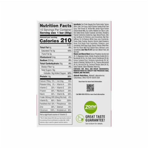ZonePerfect® Strawberry Yogurt Nutrition Bars Perspective: top