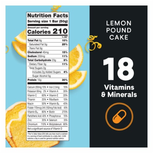 ZonePerfect® Macros Lemon Pound Cake Protein Bars Perspective: top