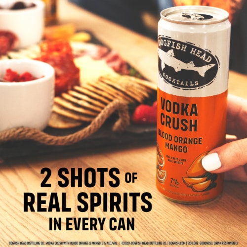 Dogfish Head Blood Orange & Mango Vodka Crush Cocktail Perspective: top