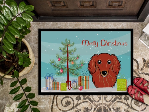 Dachshund deals christmas doormat