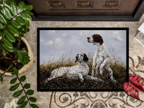 Carolines Treasures HMHE0011JMAT English Pointer by Michael Herring Doormat 24x Perspective: top