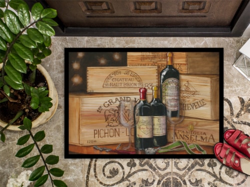 Carolines Treasures  TMTR0254MAT Wine Gran Vin by Malenda Trick Indoor or Outdoo Perspective: top