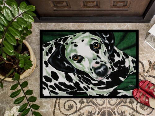 Carolines Treasures AMB1359JMAT Emerald Beauty Dalmatian Doormat