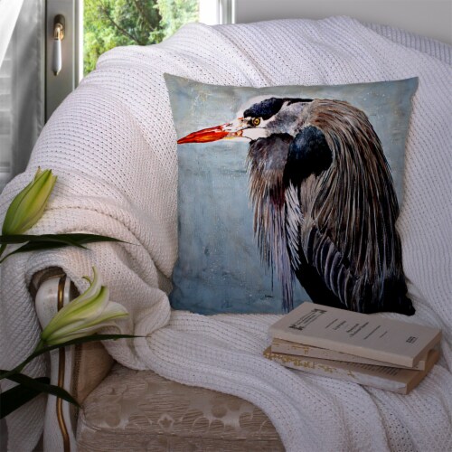Carolines Treasures 8652PW1414 Blue Heron Fabric Decorative Pillow 14Hx14W Kroger