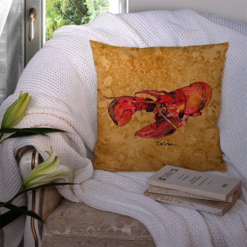 Carolines Treasures  8715PW1414 Lobster Fabric Decorative Pillow Perspective: top