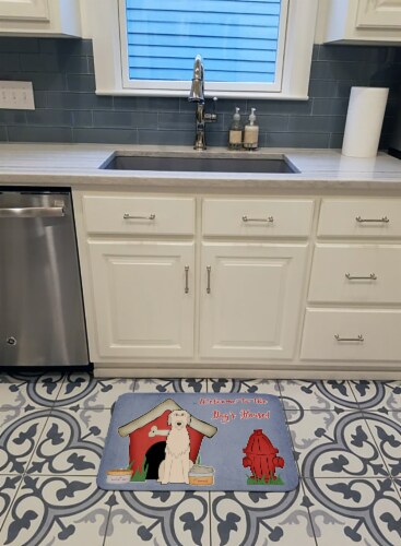 Dog House Collection Irish Wolfhound Machine Washable Memory Foam Mat Perspective: top