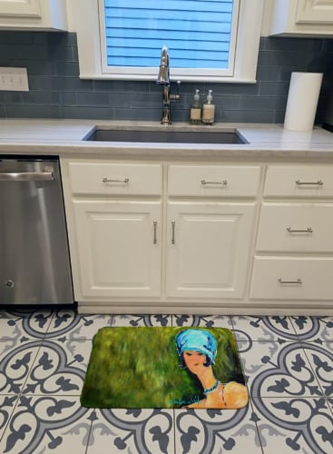 Young Voncile Still in High School Machine Washable Memory Foam Mat Perspective: top
