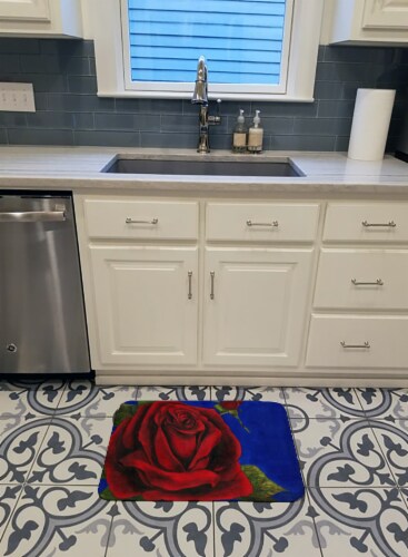 Carolines Treasures  TMTR0226RUG Rose by Malenda Trick Machine Washable Memory F Perspective: top