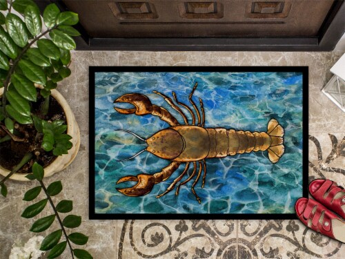 Carolines Treasures  BB5351JMAT Lobster Indoor or Outdoor Mat 24x36 Perspective: top
