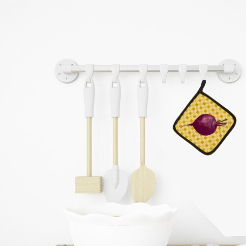 Carolines Treasures  BB7185PTHD Beet Root on Basketweave Pair of Pot Holders Perspective: top